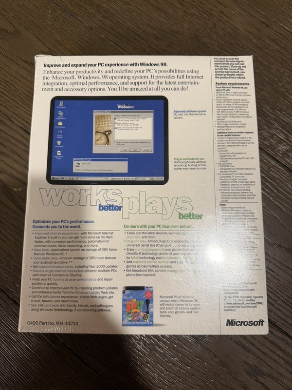 Microsoft Windows 98 SE (Second Edition) Full Operating System (SEALED). gallery