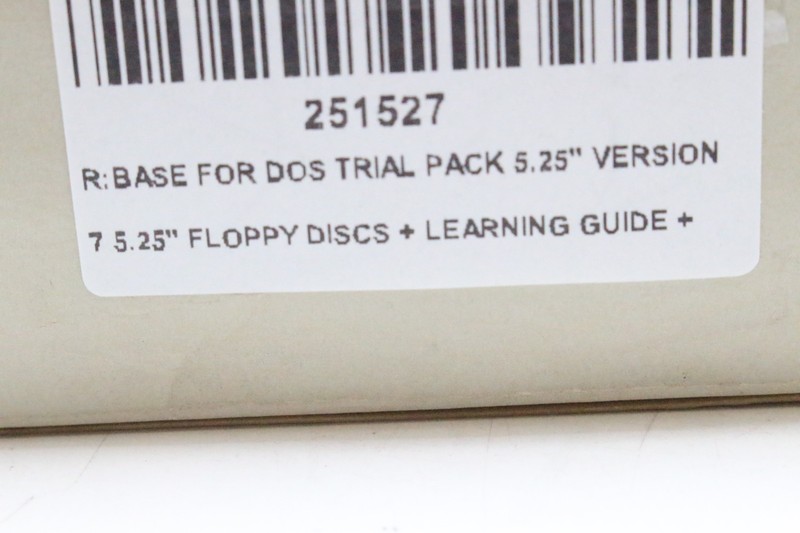 R:BASE for DOS R Base RBase Trial Pack V7 5.25" Disk Microrim RETAIL BOX Retro gallery