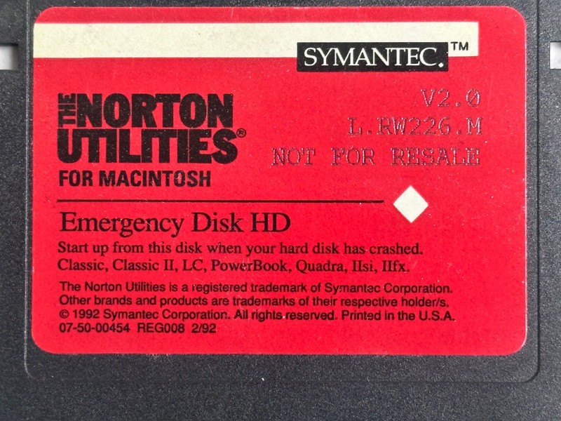 Symantec Norton Utilities Macintosh 2.0 Complete 6-Disk Set 3.5″ Floppies 1992 gallery