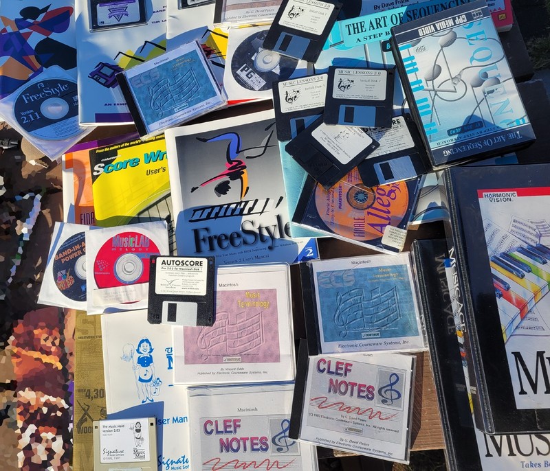Huge Lot of 90's Macintosh MIDI Music Scoring & Transcription Software Education gallery