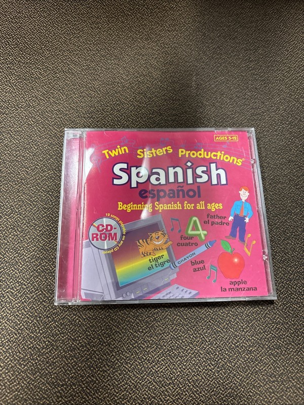 Beginning Spanish for All Ages Twin Sisters Productions CD Rom PC