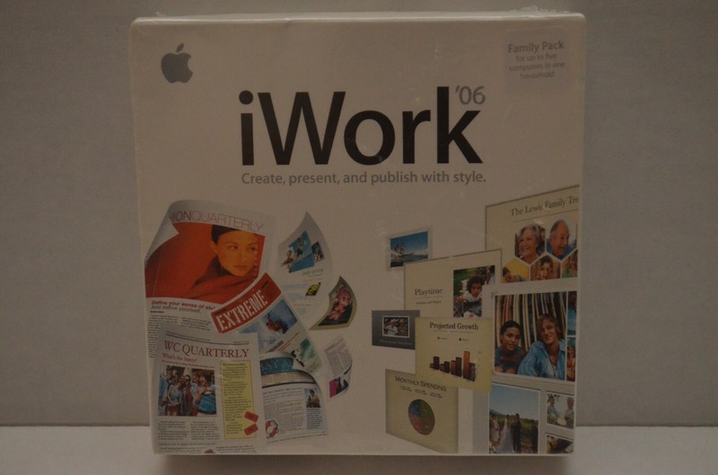 NEW iWork ’06 Family Pack for the Mac (up to 5 computers) MA224Z/A
