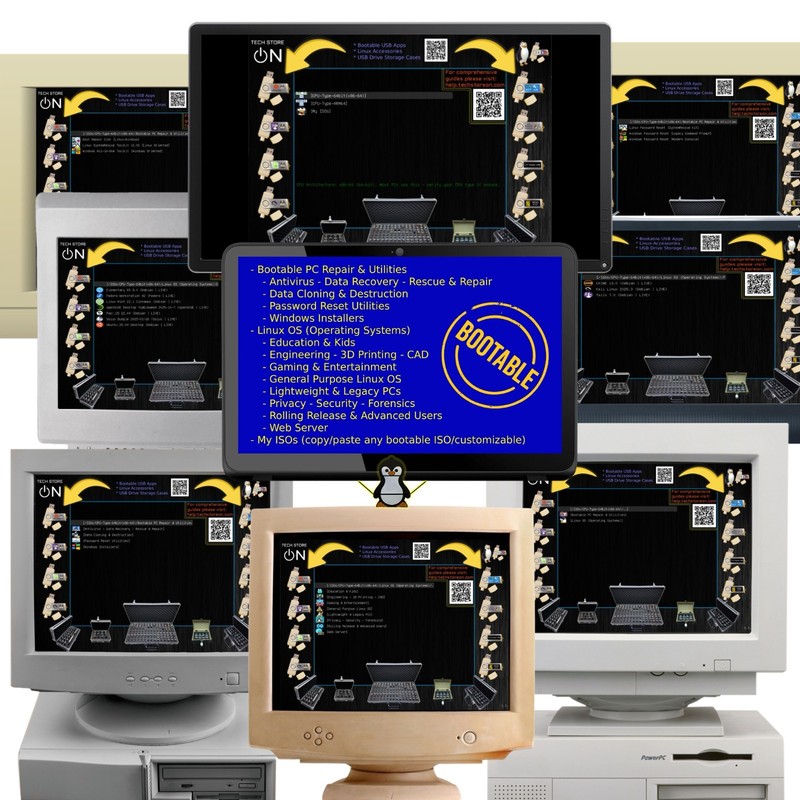Ultimate Bootable USB Multi-Boot Linux & Windows Repair Toolkit - 128GB - USB3.0 gallery
