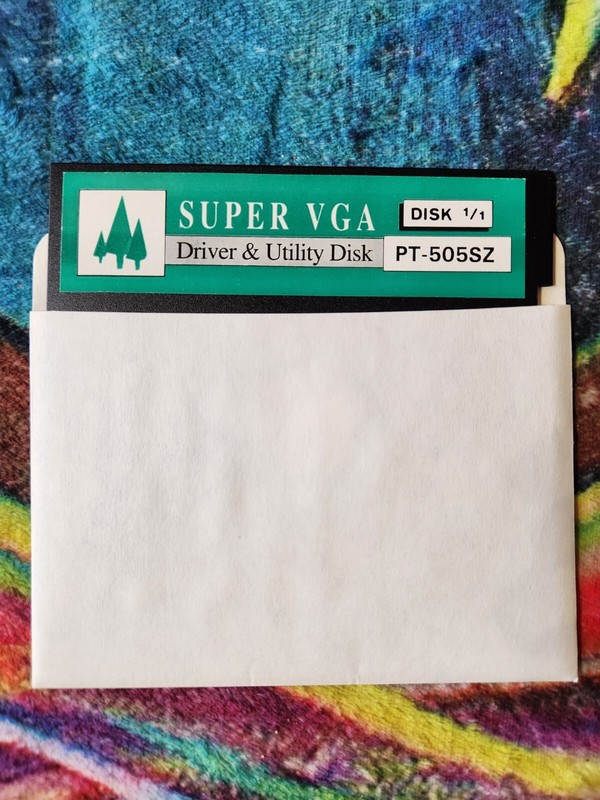 SUPER VGA – Driver & Utility Disk 1/1 – PT-505SZ | 5.25″ Vintage Floppy