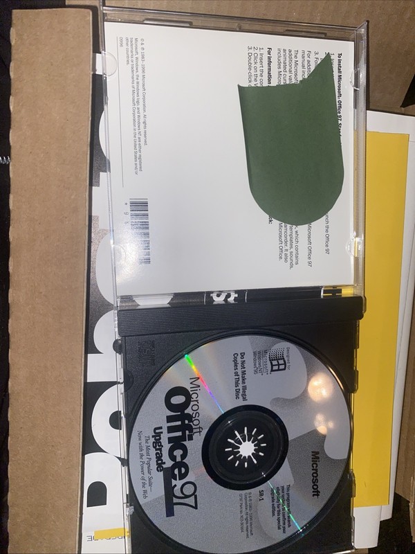 Vintage Microsoft Office 97 Professional Edition Wit Key Open Box New Open Box gallery
