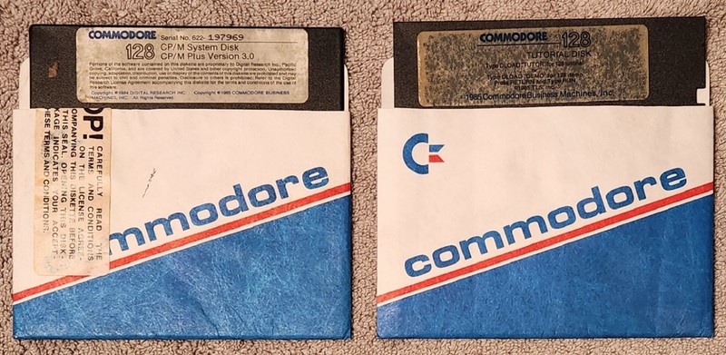 Vintage Commodore 128 CP/M 3.0 & Tutorial Disk Set, Tested, Working, As-Is