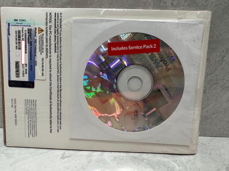Microsoft Windows 2000 Professional 1-2CPU OEM Software with SP 2 Sealed gallery