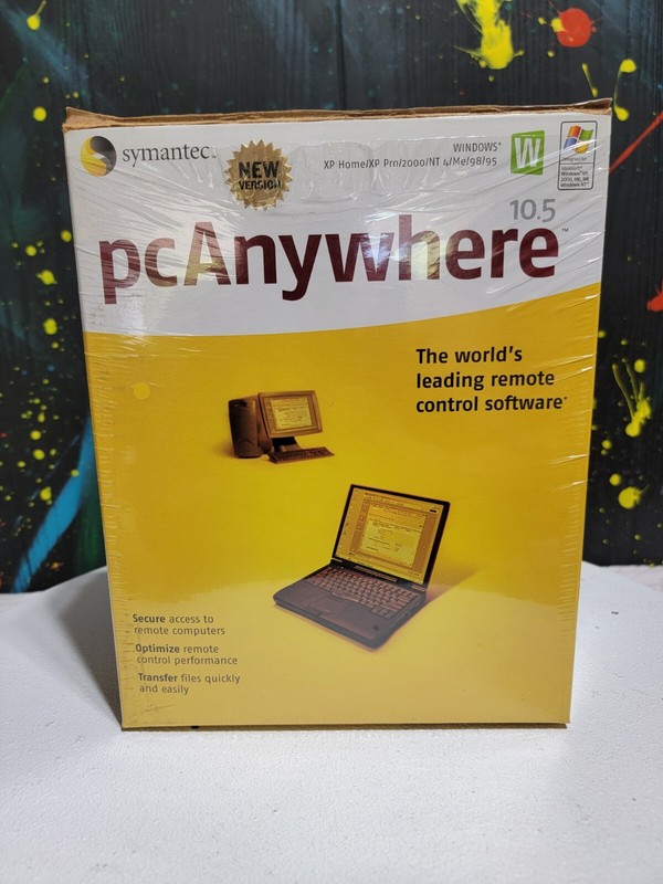 Symantec PC Anywhere 10.5 Windows 95/98/NT/2000/ME Big Box 2001 – NEW & SEALED