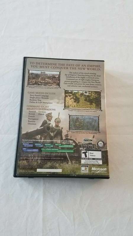 Age of Empires III (PC, 2005) Game with manual, box and key 3 DISKS PC CD-ROM gallery