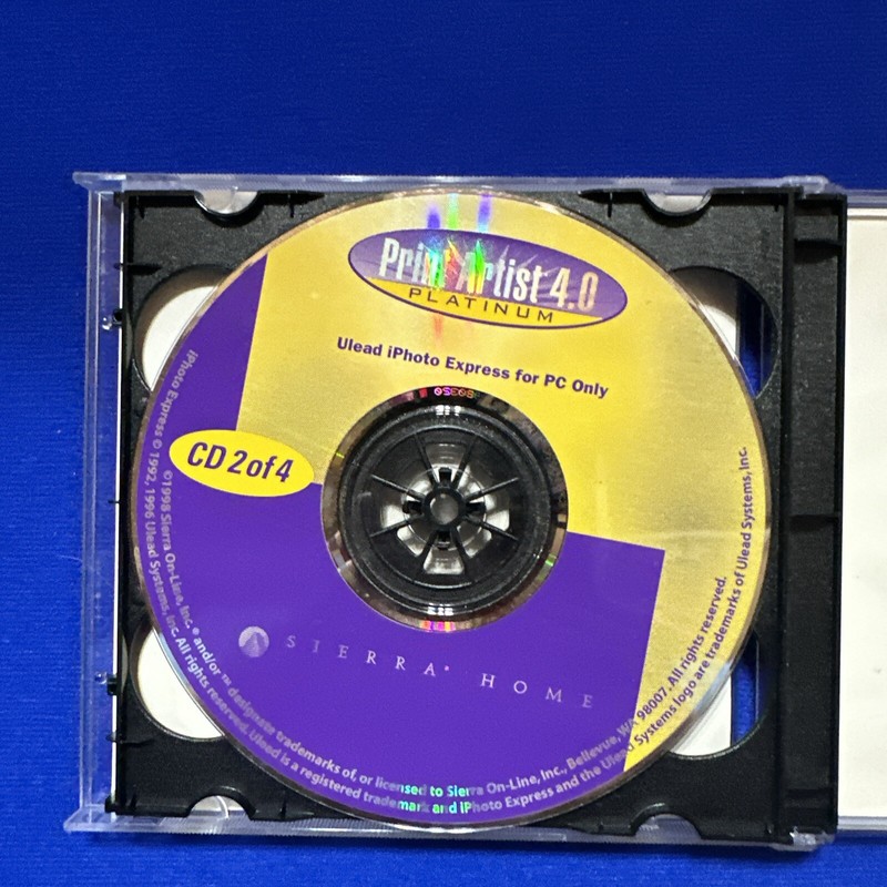 Print Artist 4.0 Platinum CD ROM - Sierra Home Graphic Design Clip Art NOS /132 gallery