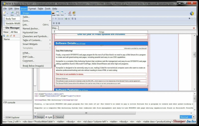 KompoZer Website Developer / Designer HTML Editing Software for Windows on USB gallery