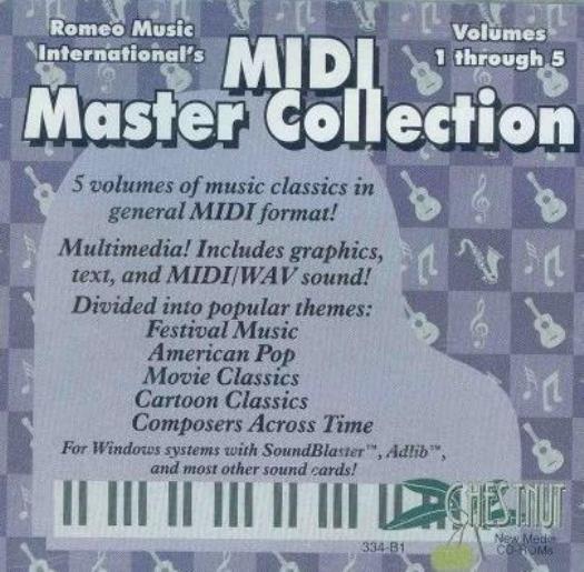 Midi Master Collection Vol 1-5 PC CD 5 volumes music classic cellphone ringtones