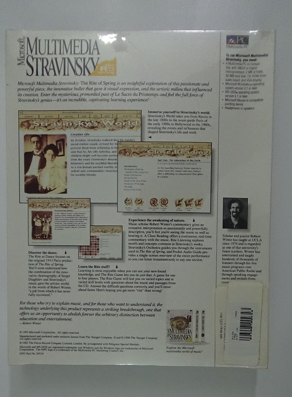 Microsoft Multimedia Stravinsky Interactive Musical Exploration #849 gallery