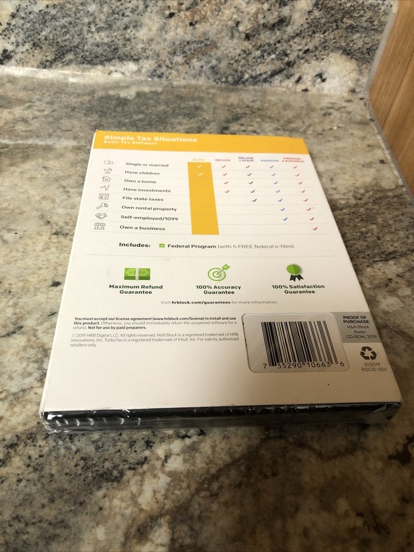 New 2019 H & R Block Simple Tax Situations Basic Tax Software Windows Mac gallery