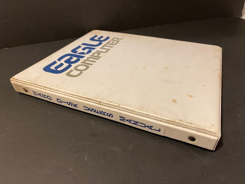 EAGLE COMPUTER HARD DISK USERS MANUAL COLLECTIBLE VINTAGE VERY RARE 1982 HISTORY