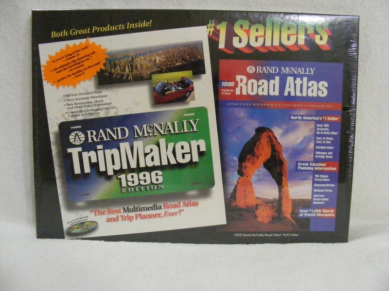 Rand McNally TripMaker 1996 US, Canada, Mexico PC CD-ROM – Sealed in Box