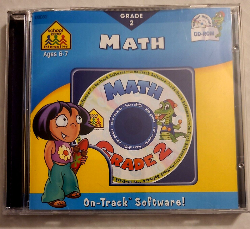 School Zone Grade 2 Math “On Track Software” CD (Windows & Mac compatible)