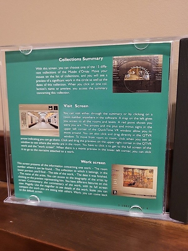 Musee D'Orsay Virtual Visit 1996 CD-Rom Mac PC Montparnasse Multimedia gallery