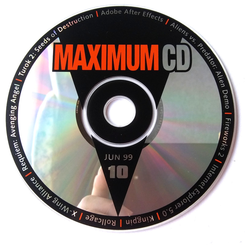 Maximum CD Jun 99 Issue 10 PC CD-ROM X-Wing Alliance Turok 2 Kingpin Demo