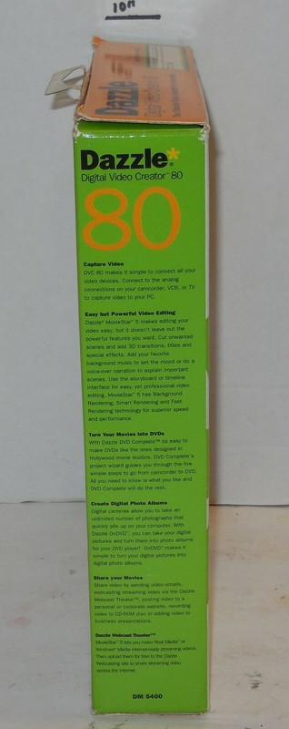 DAZZLE DVC-80 Digital Video Creator 80 Video Capture Device RCA USB Cable Disc gallery