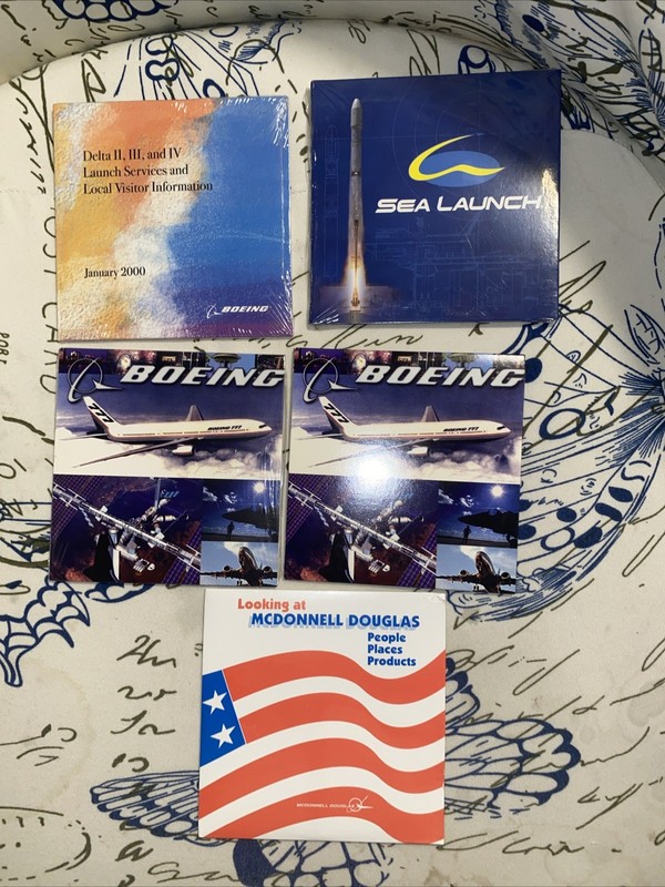 5 CDs Boeing, Mcdonnel Douglas, Sea Launch for Windows /Macintosh CD-ROM Media