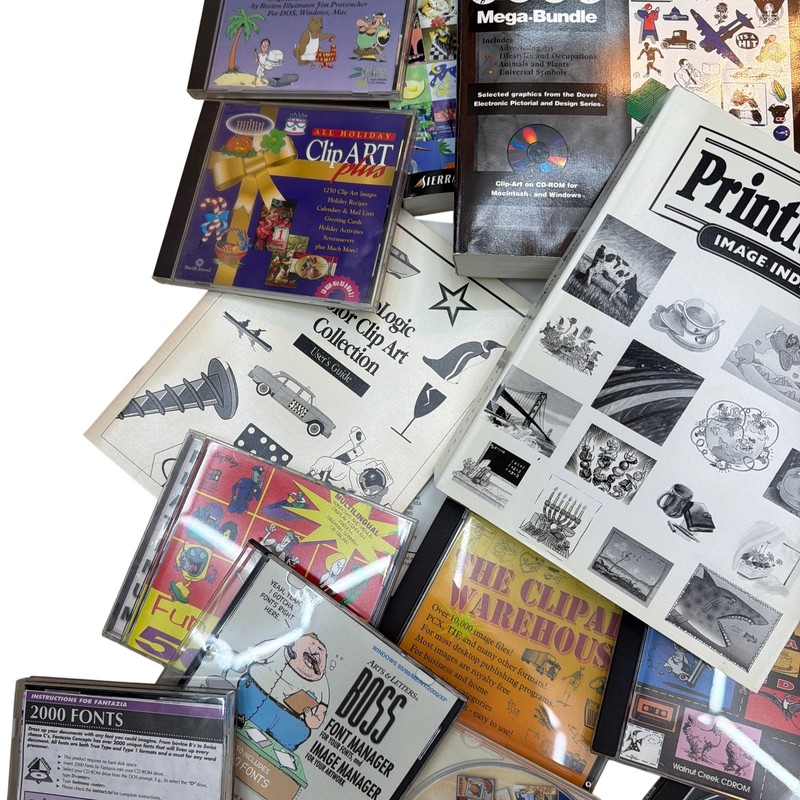 40 lb Lot Vintage Clip Art & Font CD-ROM Software – Arts & Letters, MasterClips gallery