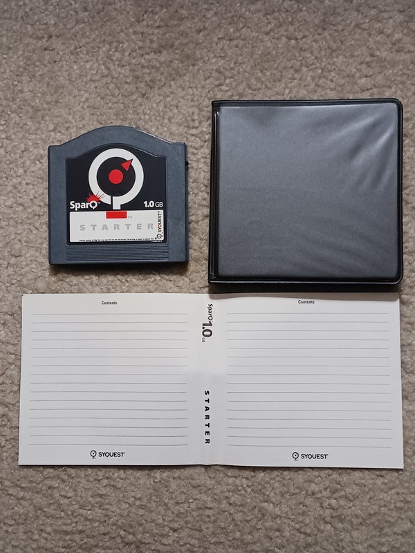 SYQUEST SparQ “STARTER” Software 1 GB Disk w/Plastic Case & Insert