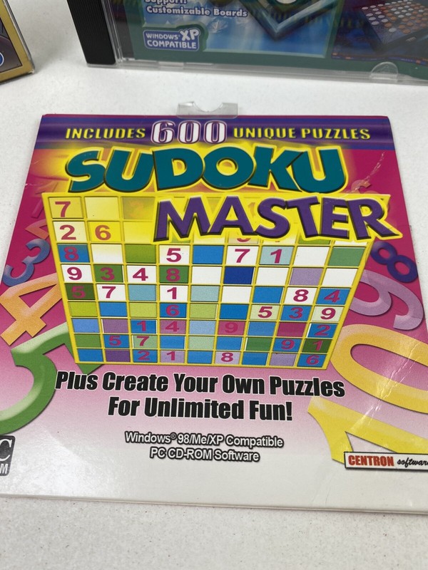 Lot of 5 PC Computer Games 2004-2008, Jewels, Mah Jong, Sudoku And Reversi gallery