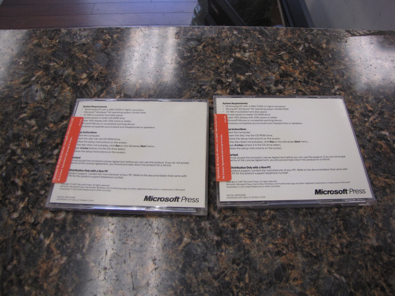 Lot of (2) Vintage Microsoft Windows 95 Starts Here CD-ROM - New Sealed - MG1 gallery