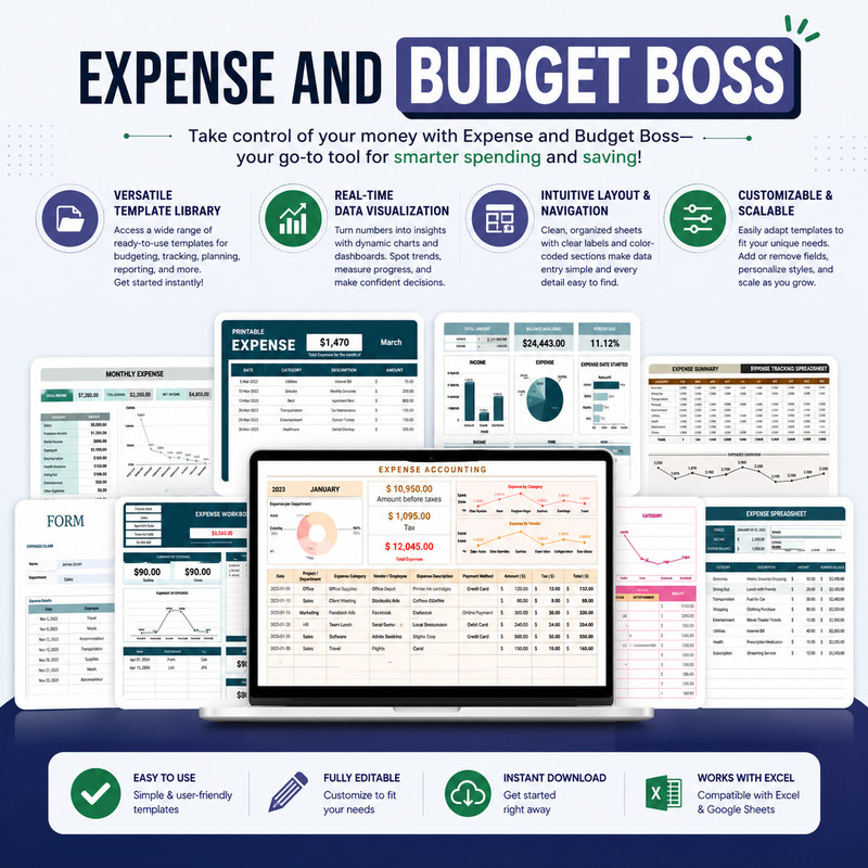 10+ Expense & Budget Templates | Excel & Google Sheets | Budget Planner gallery
