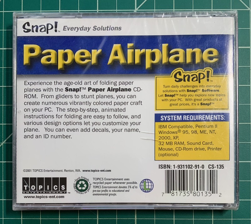 Topics Entertainment SNAP! Paper Airplane (CD Rom Jewel Case) Mew Sealed gallery