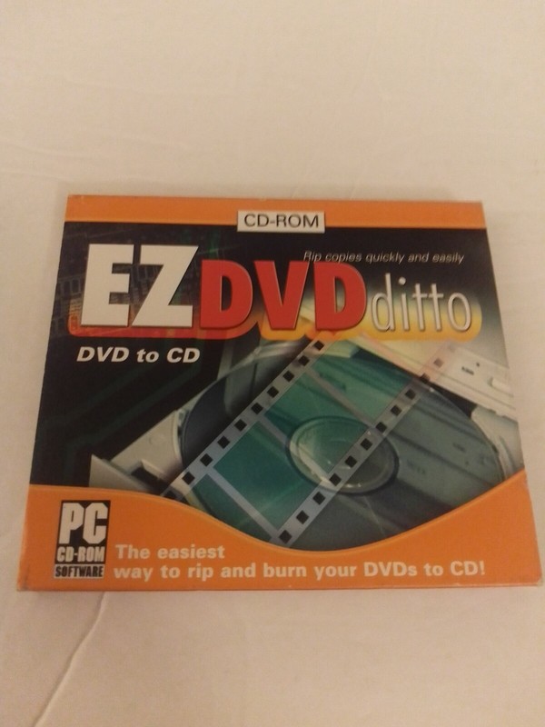 EZ DVD Ditto DVD to CD Backup Software CD-ROM For Windows 98 to XP LN