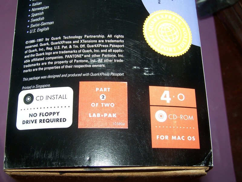 Quark XPress 4.0 LabPack for Mac/PowerMac - Estate Sale SOLD AS IS gallery