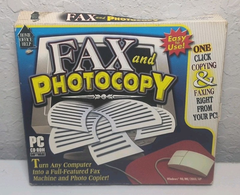 Fax and Photocopy Software Disk 2004 Solutions HTF PC CD ROM NEW B37