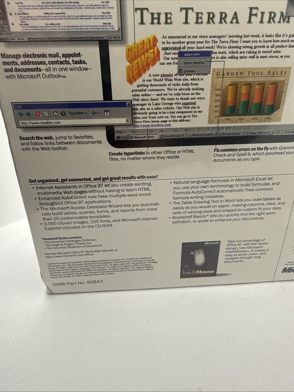NEW Vintage Microsoft Office 97 Pro Edition Upgrade SEALED Collectable Big Box gallery