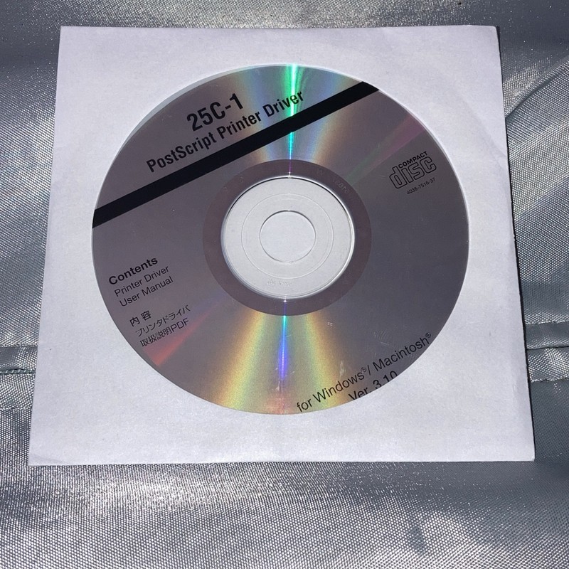 Konica Minolta Bizhub C351 PostScript Printer Driver Disc Windows/Mac Vers 3.10