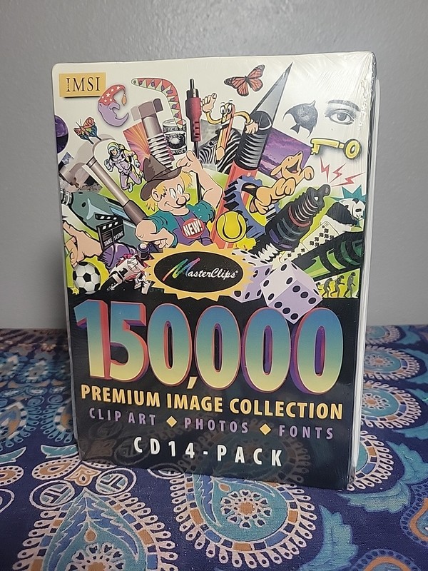 Master Clips 150,000 Premium Image Collection Fonts Art CD 14 Pack 1997 – #106