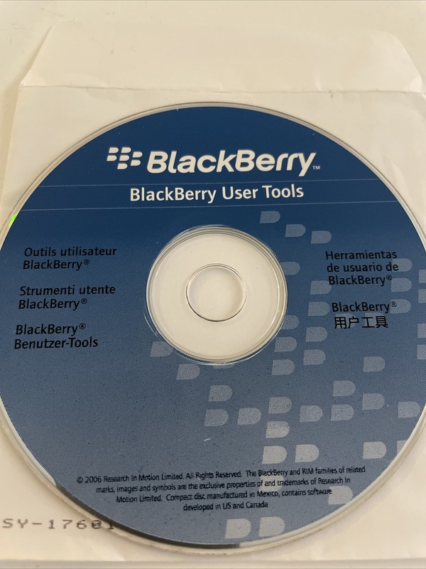 2006 BLACKBERRY USER TOOLS CD-ROM SOFTWARE DISC / MANUAL gallery