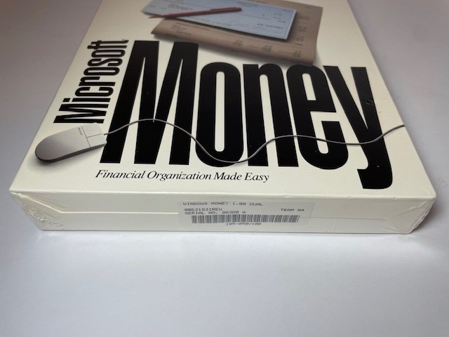 1991 Microsoft Money Sealed Big Box PC Software – Vintage 90s Windows Floppy gallery