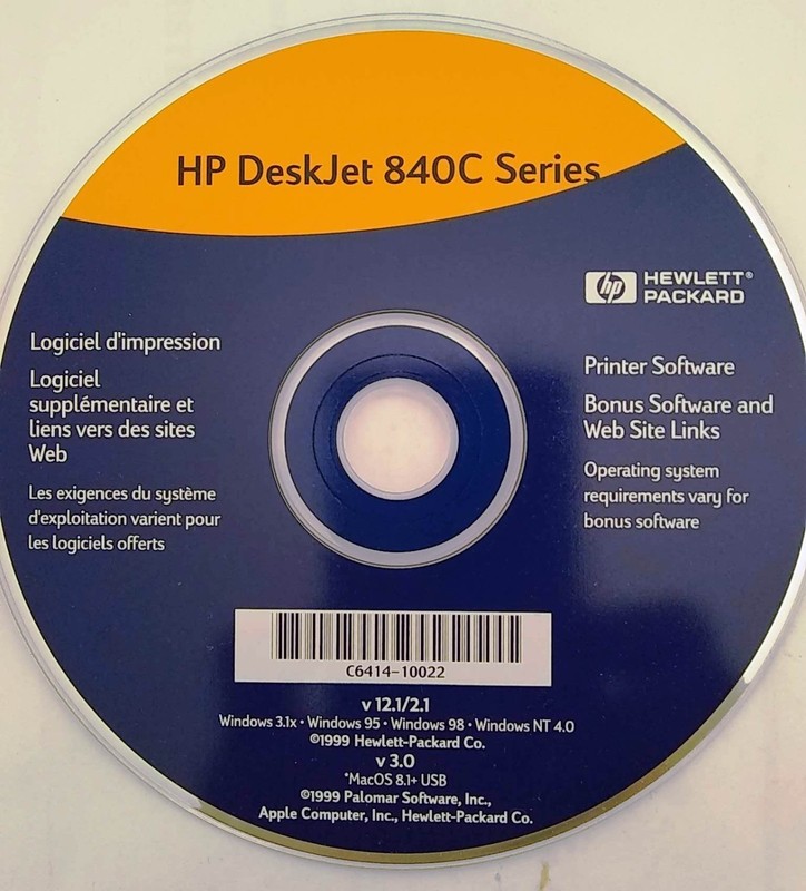 HP DeskJet 840c Original Drivers & Software Install CD for Windows & Mac