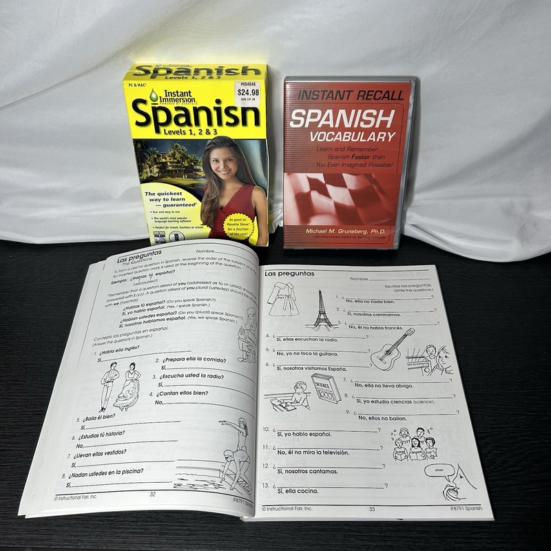 Instant Immersion Spanish Levels 1, 2, 3 (PC and MAC) Plus Spanish Vocabulary gallery