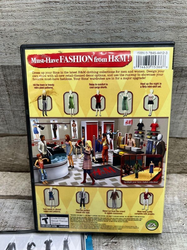 Sims 2 H&M Fashion Stuff EXPANSION PACK EA Teen Pc game Complete gallery