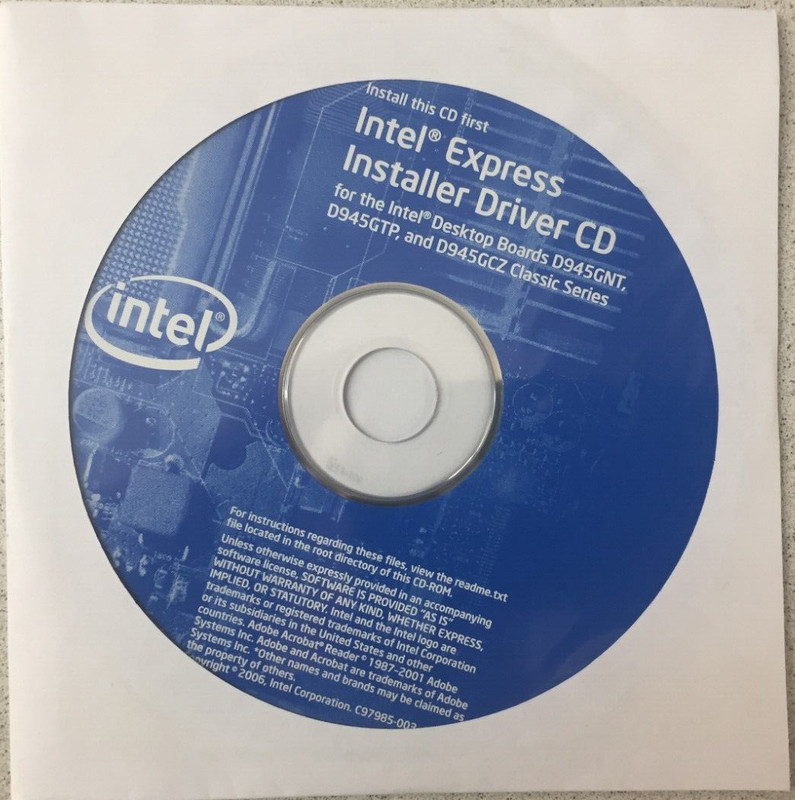 Intel Express Installer Driver CD SW D945GNT D945GTP D945GCZ