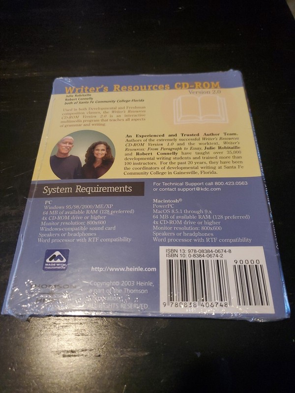 WRITER'S RESOURCES CD-ROM 2.0 Julie Robitaille & Bob NEW FACTORY SEALED. gallery
