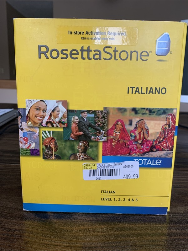 Rosetta Stone Italian version 4 levels 1-5
