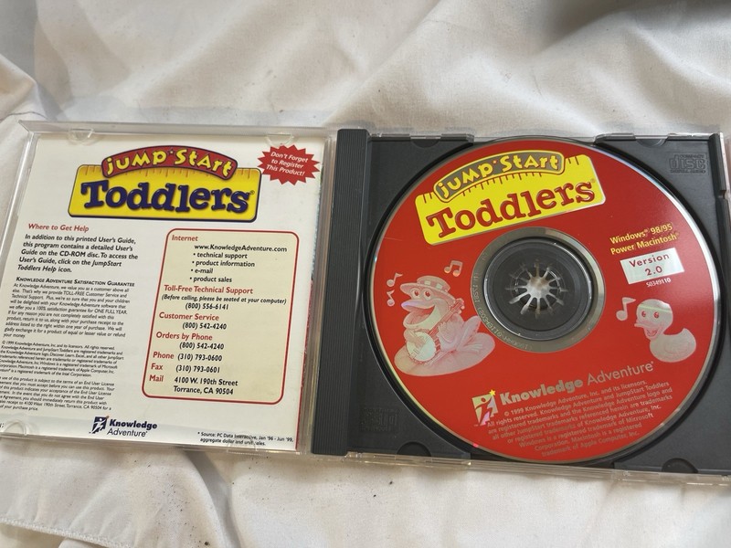 Jump Start Toddlers Classic Version Mac Windows 98/95 PC CD-ROM Vintage gallery