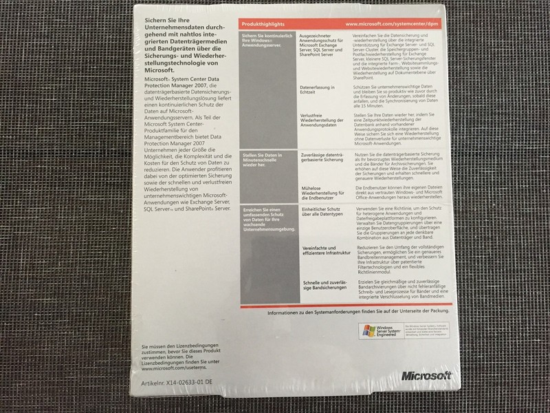 Data Protection Manager Server 2007 Enterprise 32bit/64bit 1 DPML DVD, German gallery