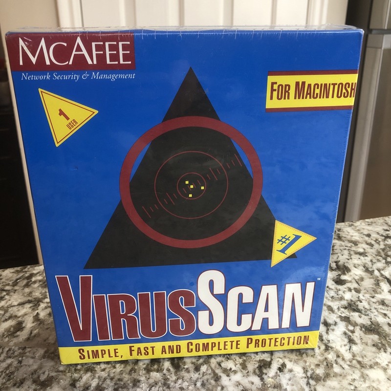 VTG McAfee VirusScan Macintosh Apple Mac #1 Anti-Virus Software 1996 Sealed NEW