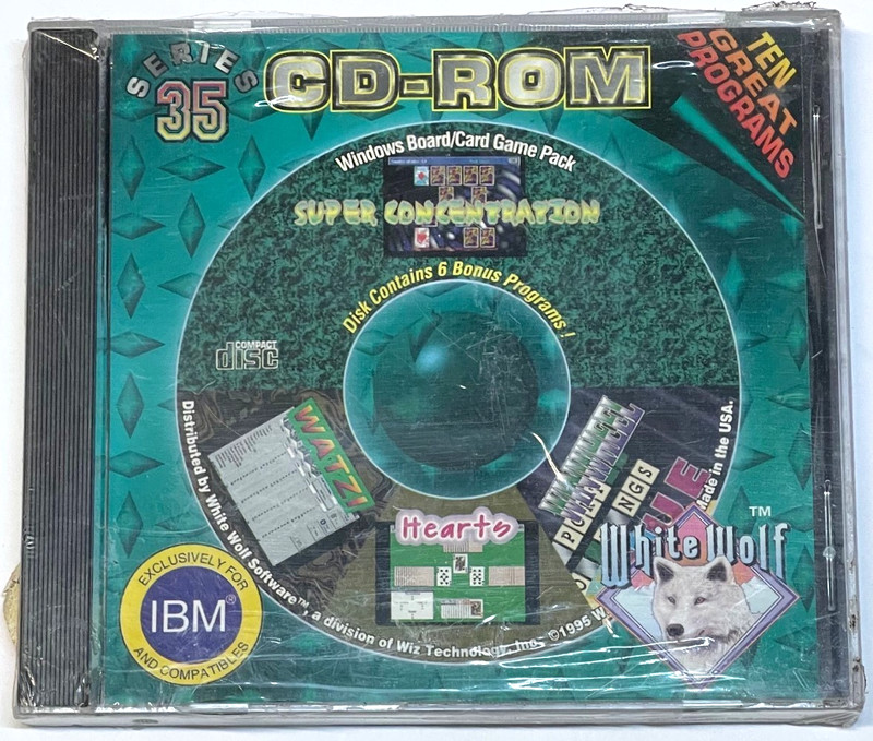White Wolf Software Series 35 – 10+6 Great Programs 1995 CD ROM – New & Sealed.