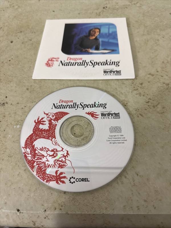 Dragron Systems Dragon Naturally Speaking 1999 Vintage